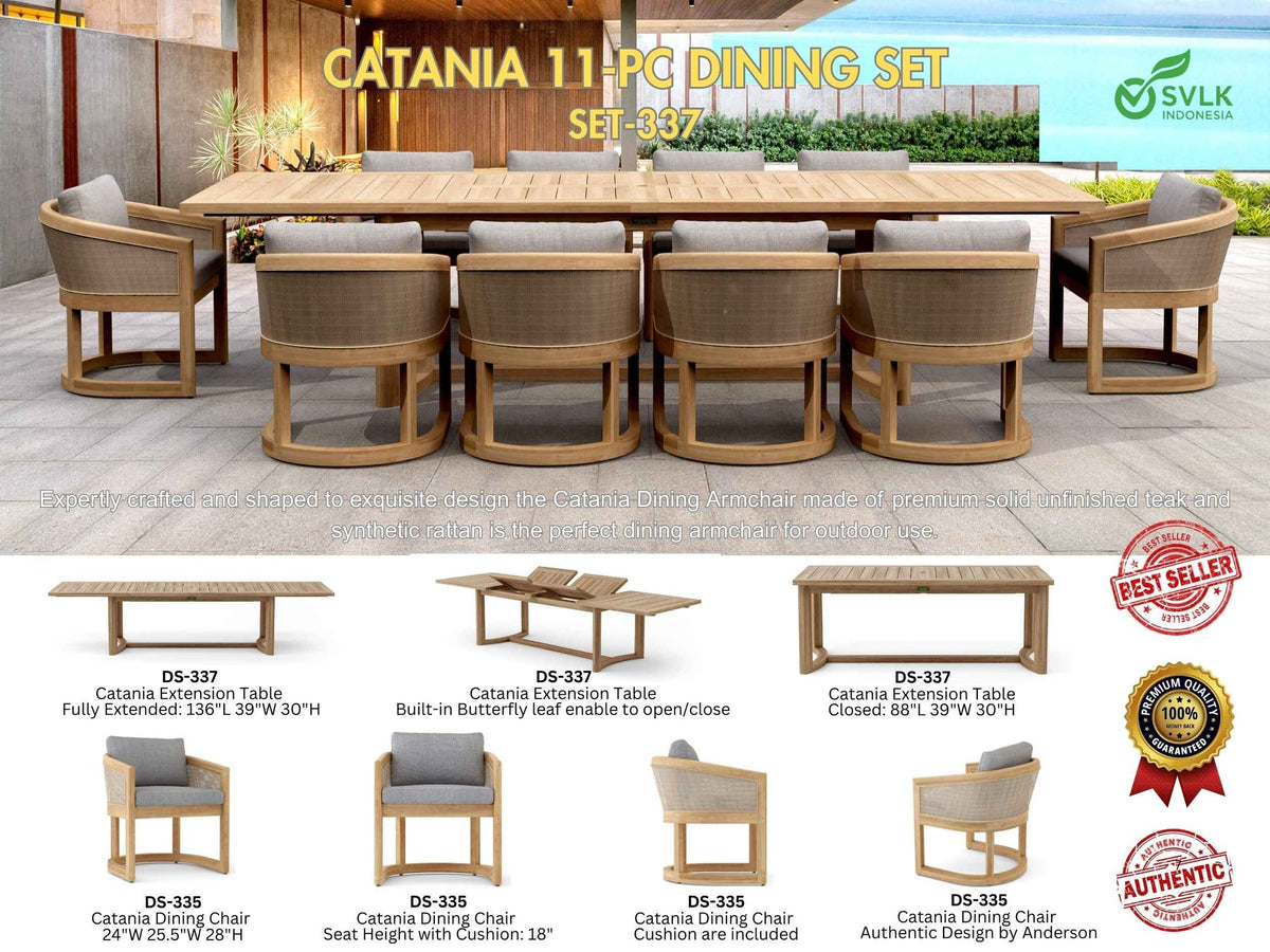 Anderson Teak Catania 11-Piece Dining Set (SET-337) – view 8