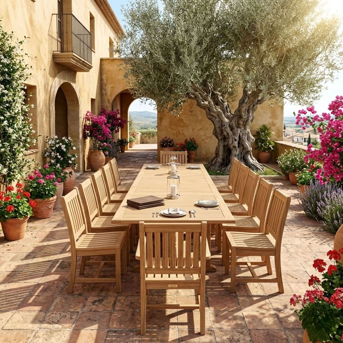 Anderson Teak Valencia Rialto 13-Piece Dining Set