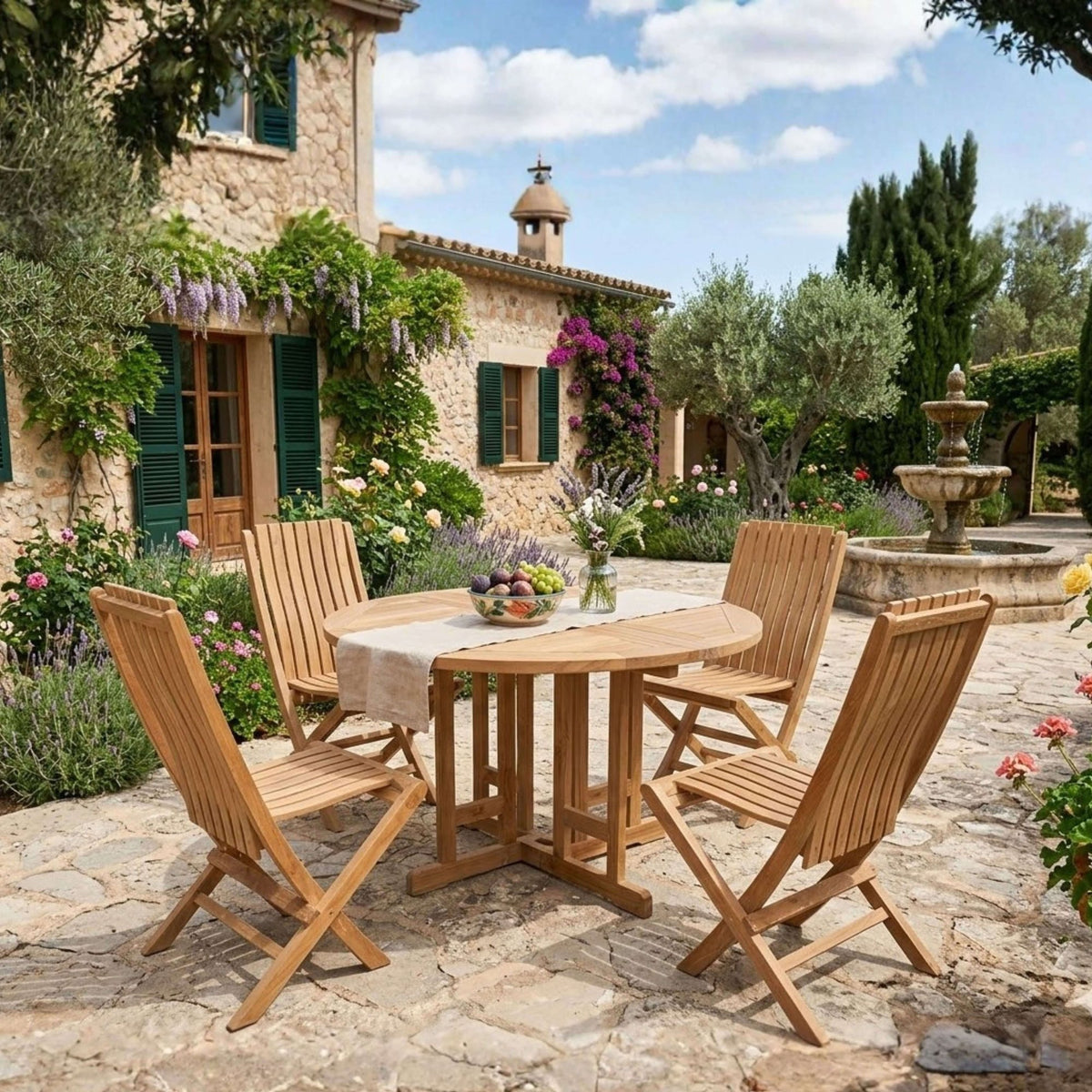 Anderson Teak Butterfly Comfort 5-Piece Dining Set – view 2