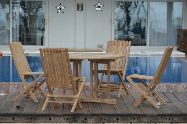 Anderson Teak Butterfly Comfort 5-Piece Dining Set – view 5