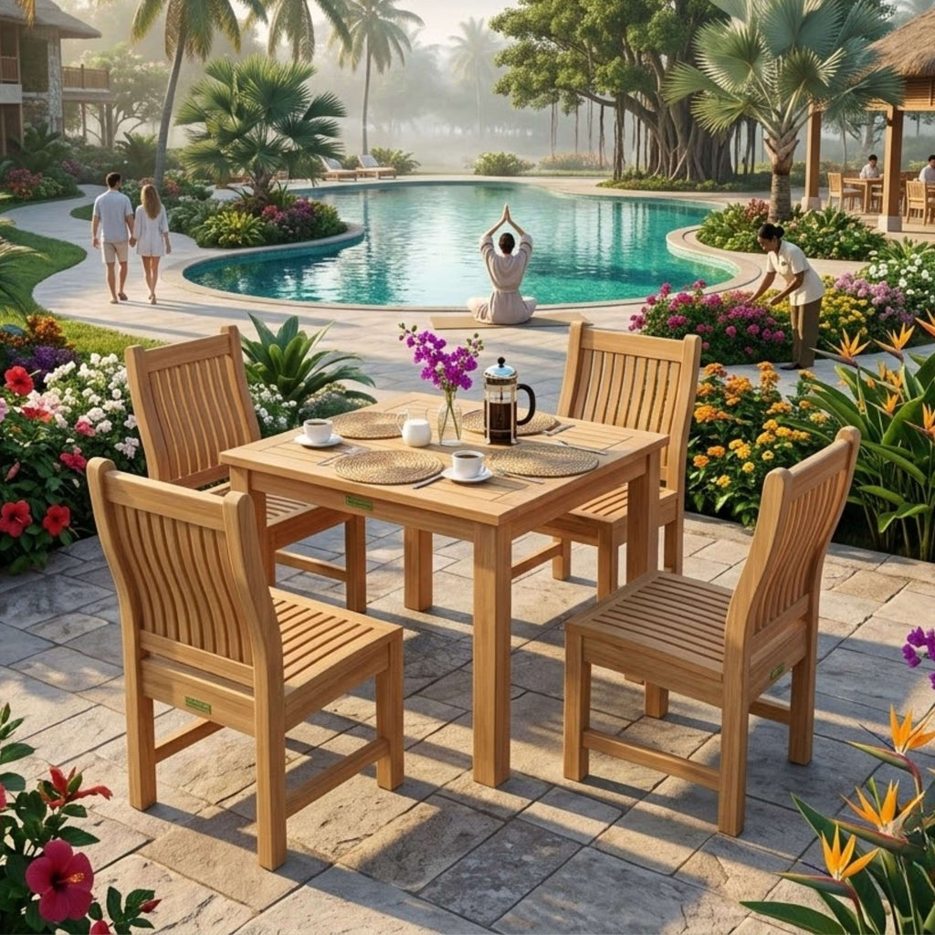 Anderson Teak Bahama Sahara 5-Piece Bistro Set – view 3