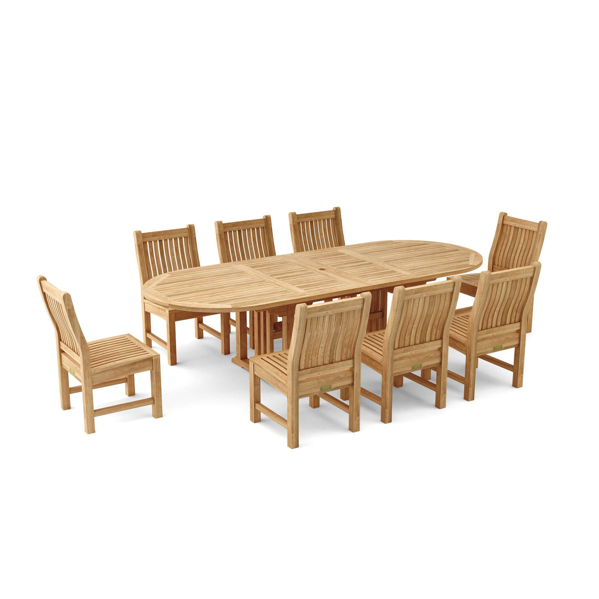 Anderson Teak Sahara 9-Piece Dining Set w/ Stacking Side Chair (SET-76) – view 7