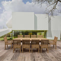 Anderson Teak Sahara Dining Side Chair 11-Piece Oval Dining Set (SET-78)