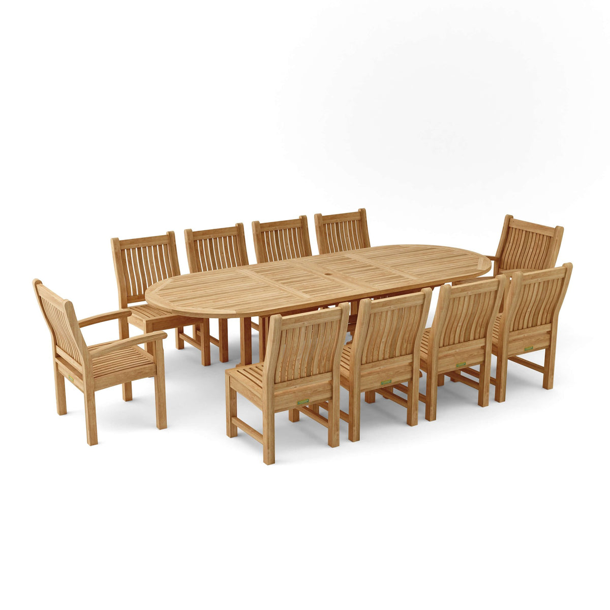 Anderson Teak Sahara Dining Side Chair 11-Piece Oval Dining Set (SET-78) – view 2