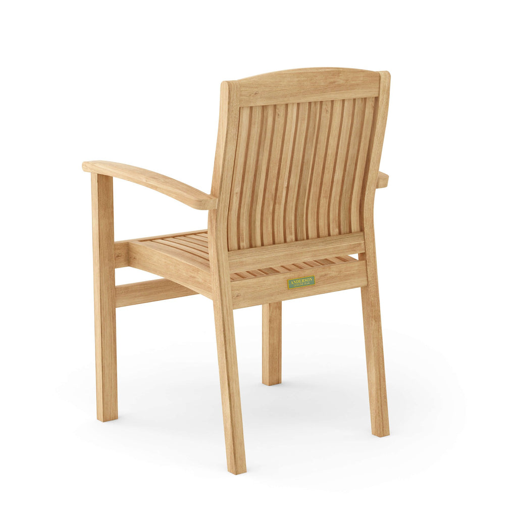 Anderson Teak Bahama Stackable Sahara 9-Piece Rectangular Dining Set (SET-80) – view 12