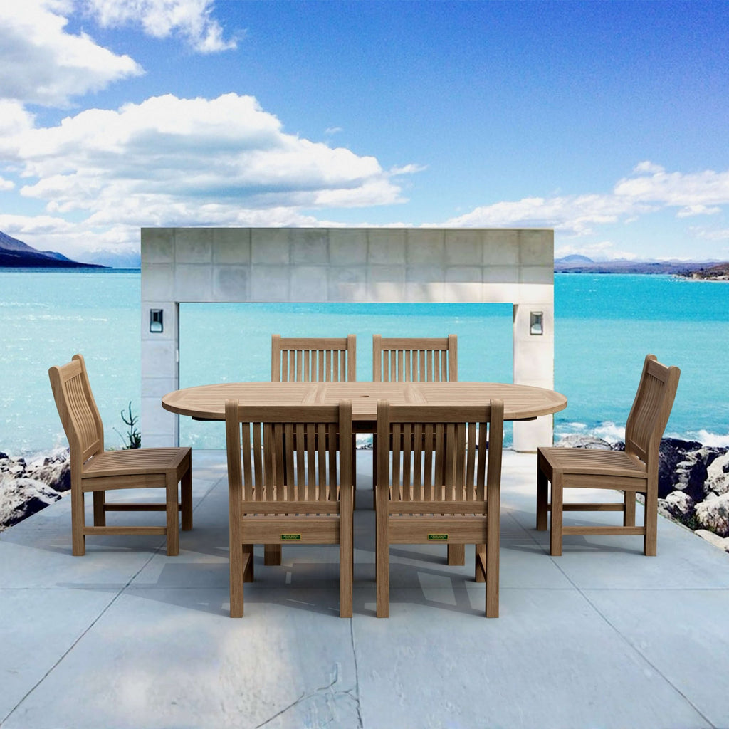 Anderson Teak Bahama Sahara 7-Piece 96" Rectangular Dining Set – view 4
