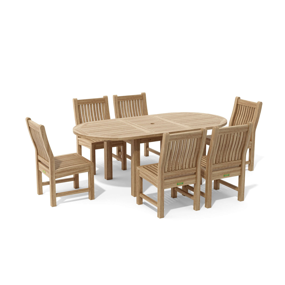 Anderson Teak Bahama Sahara 7-Piece 96" Rectangular Dining Set – view 5