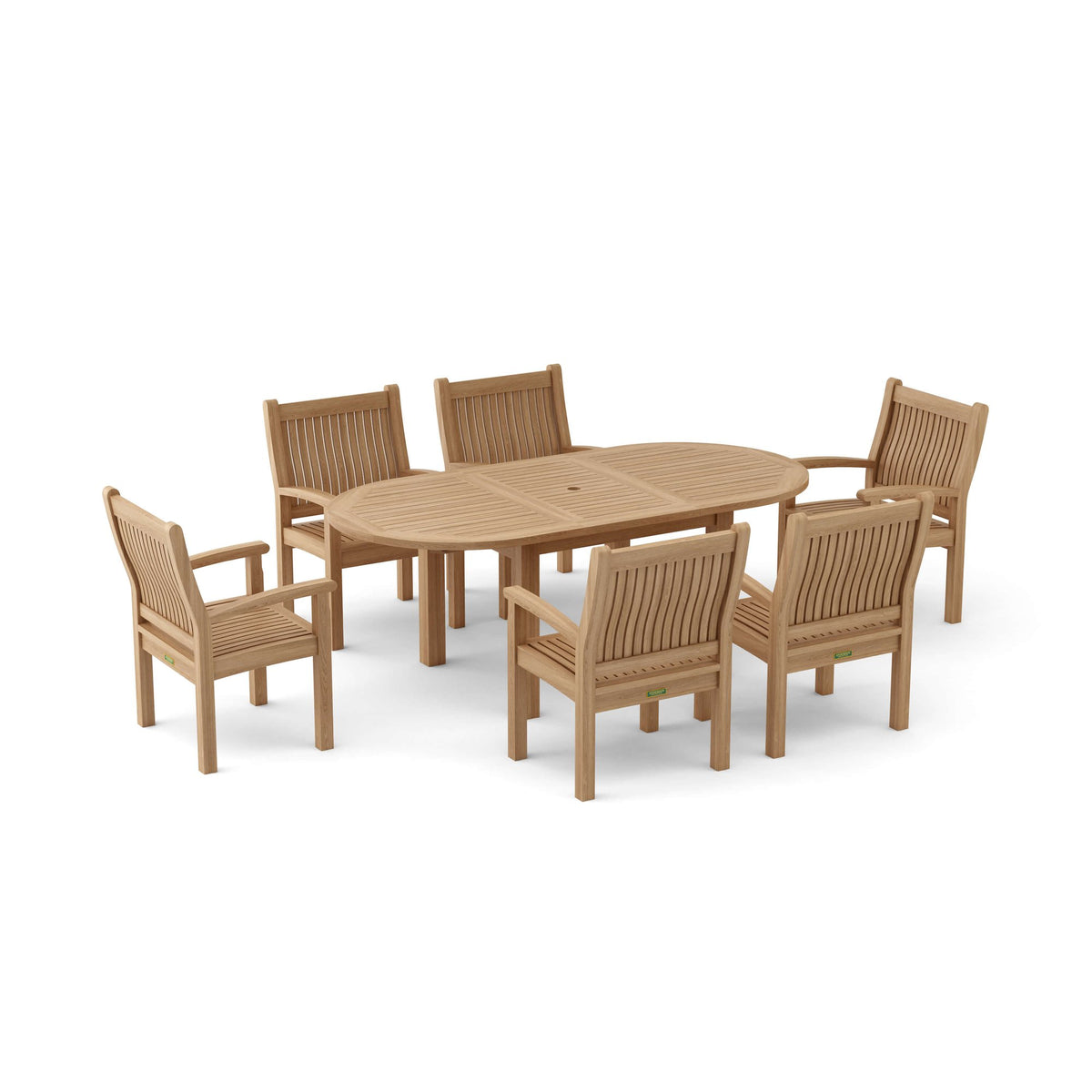 Anderson Teak Bahama Sahara 7-Piece 78" Oval Dining Set – view 5