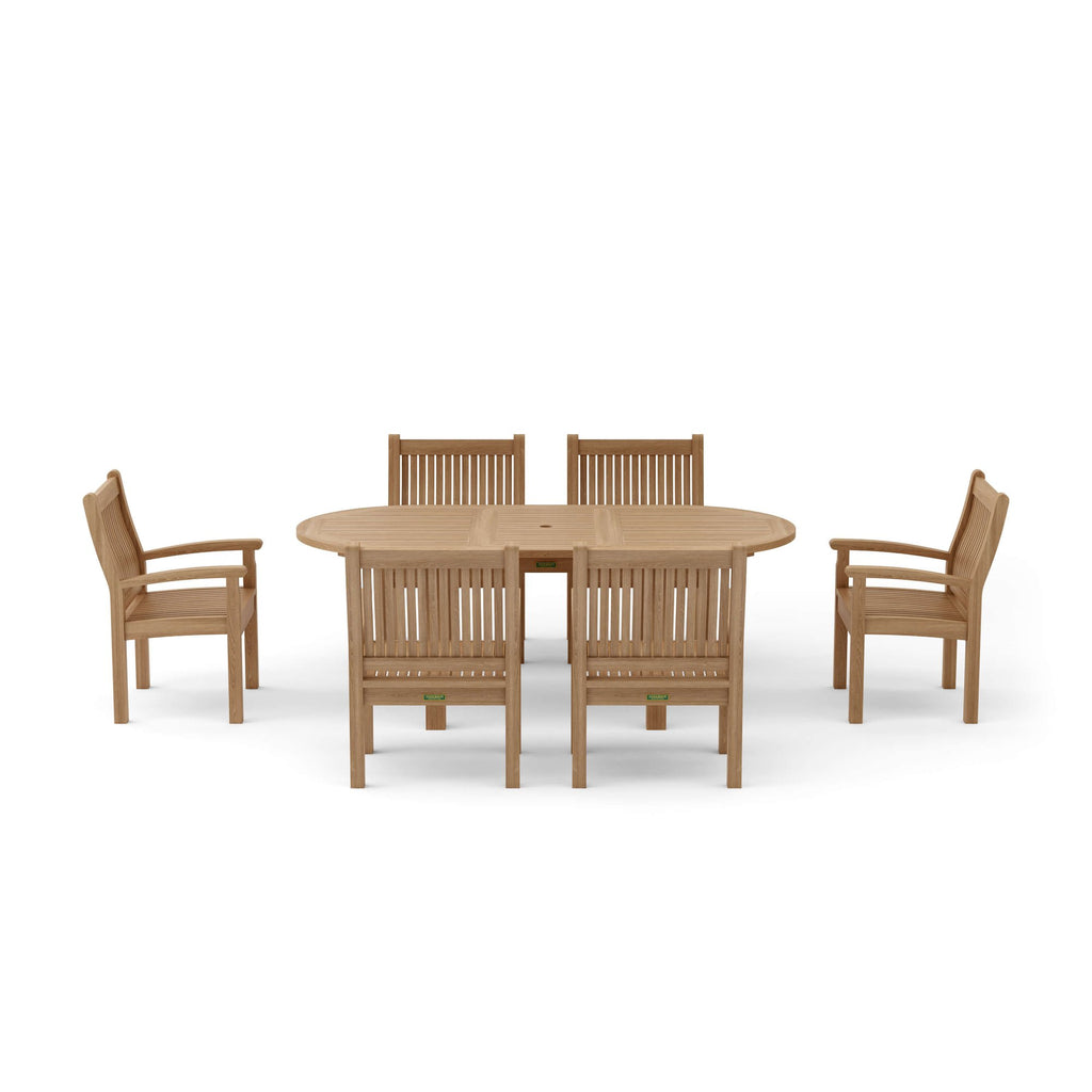 Anderson Teak Bahama Sahara 7-Piece 78" Oval Dining Set – view 6