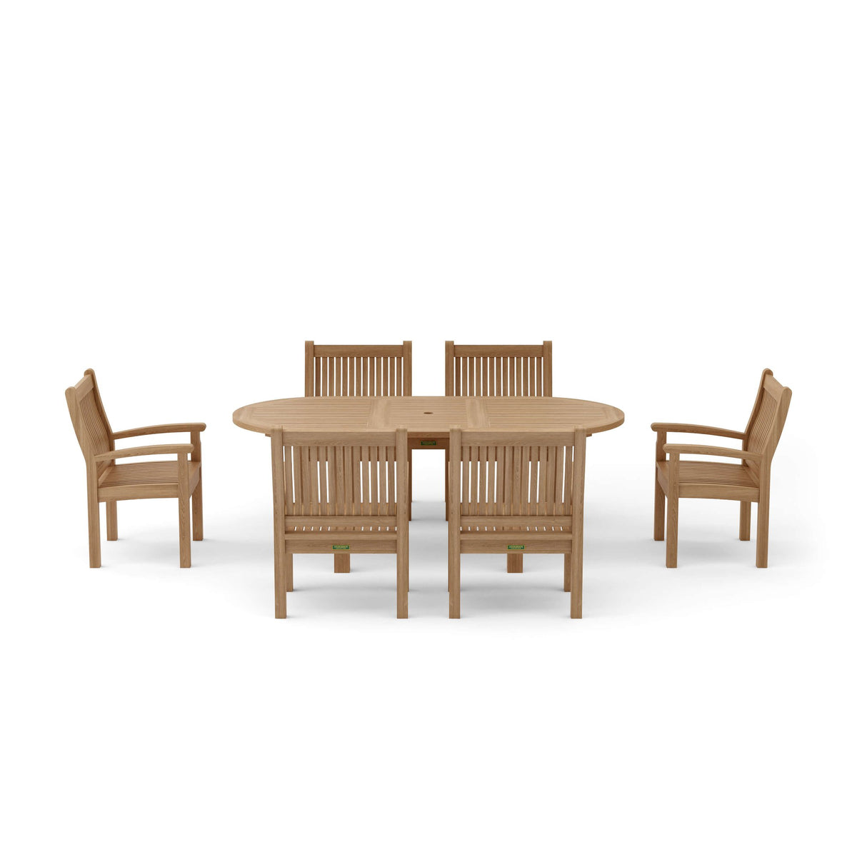 Anderson Teak Bahama Sahara 7-Piece 78" Oval Dining Set – view 6