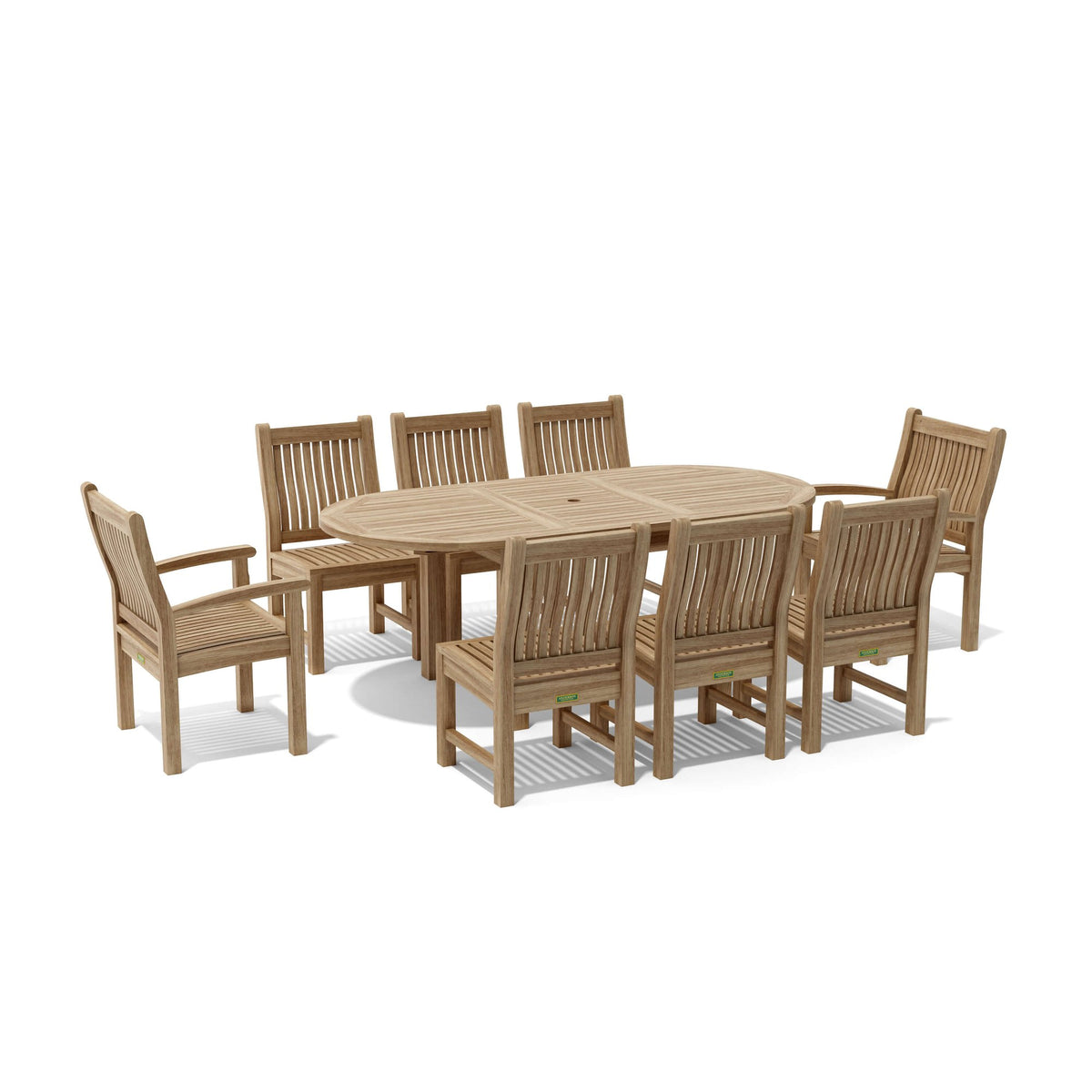 Anderson Teak Bahama Sahara 9-Piece 78" Oval Dining Set – view 2