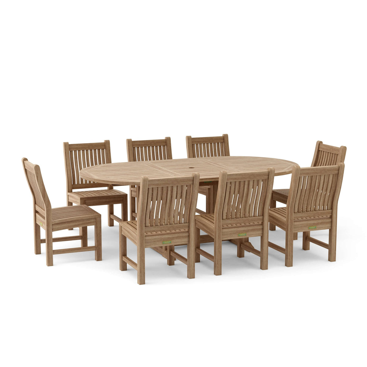 Anderson Teak Bahama Sahara 9-Piece 87" Oval Dining Set – view 2