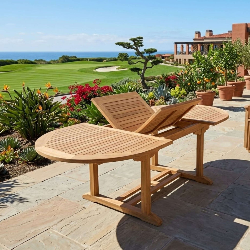 Anderson Teak Bahama Sahara Armchair 7-Piece 87" Oval Dining Set – view 6