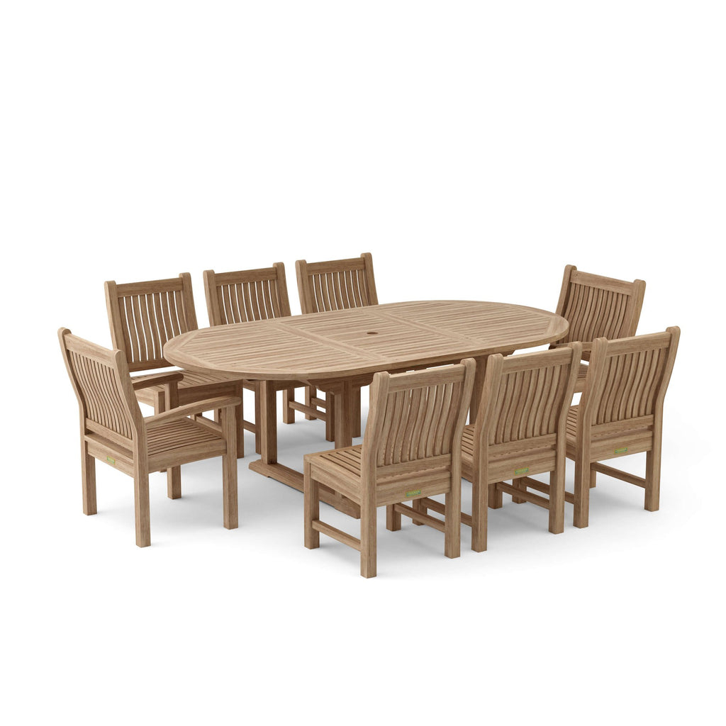 Anderson Teak Bahama Sahara Side Chair 7-Piece 87" Oval Dining Set – view 6