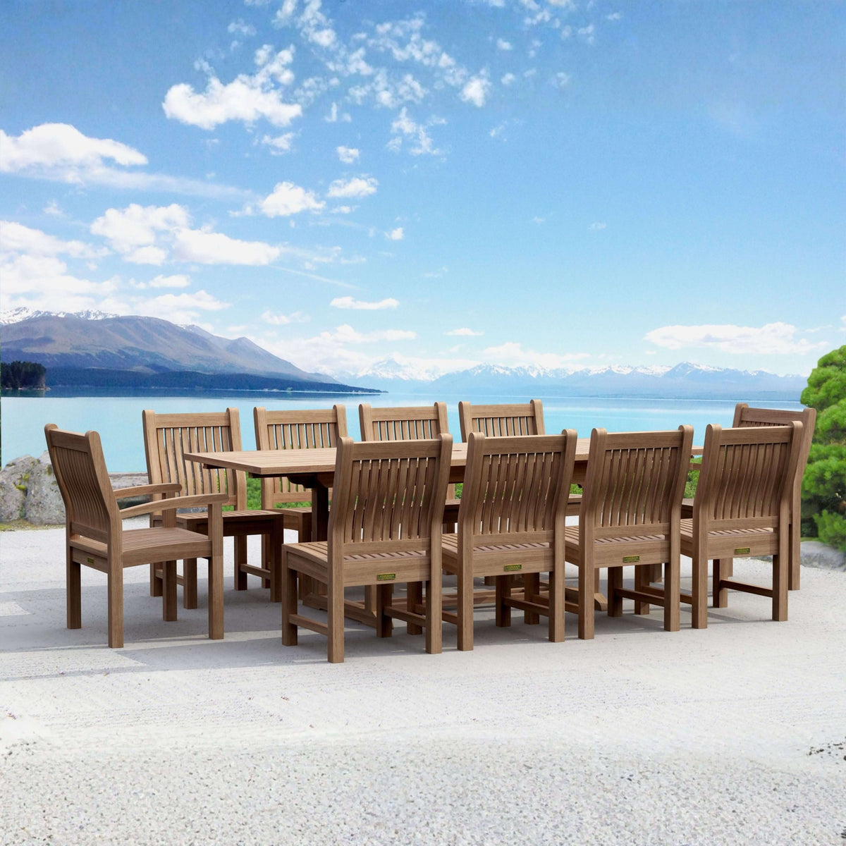 Anderson Teak Bahama Sahara 11-Piece 8' Rectangular Dining Set