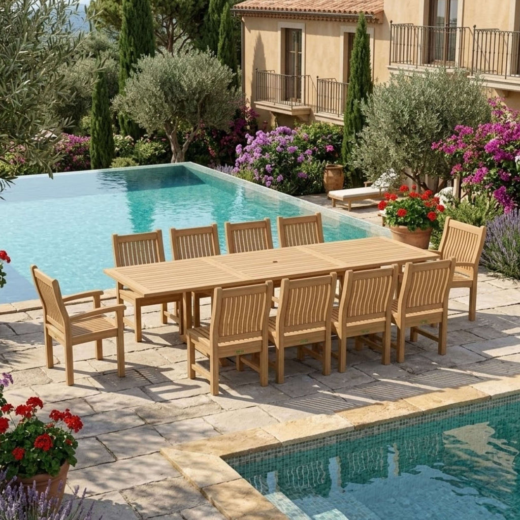 Anderson Teak Bahama Sahara 11-Piece 10' Rectangular Dining Set – view 2
