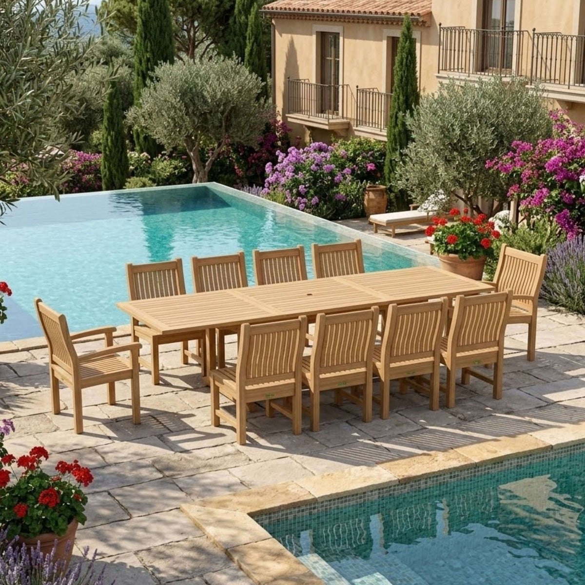 Anderson Teak Bahama Sahara 11-Piece 10' Rectangular Dining Set – view 2