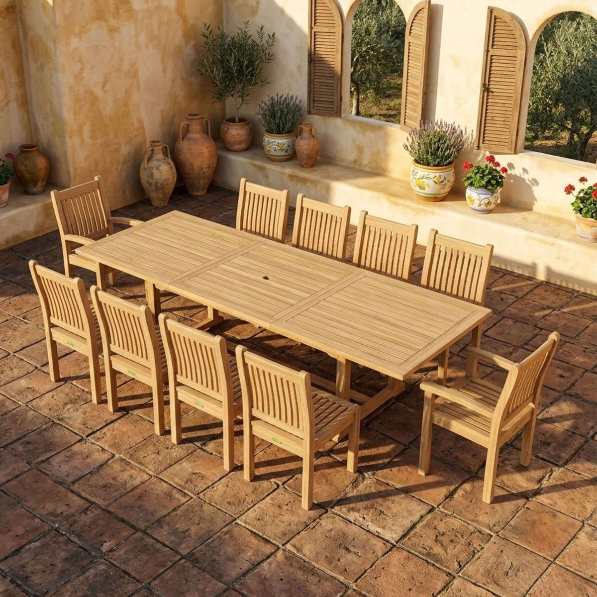 Anderson Teak Bahama Sahara 11-Piece 10' Rectangular Dining Set – view 3