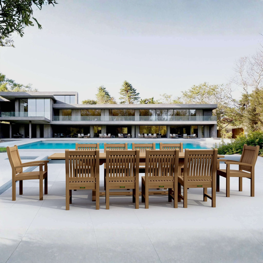 Anderson Teak Bahama Sahara 11-Piece 10' Rectangular Dining Set – view 4