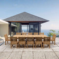 Anderson Teak Valencia Sahara 13-Piece Rectangular Dining Set