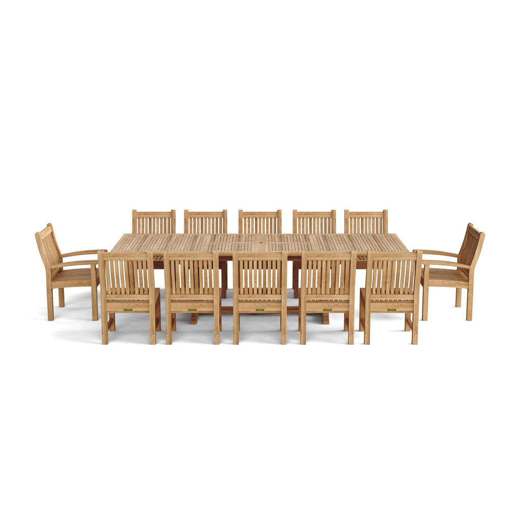 Anderson Teak Valencia Sahara 13-Piece Rectangular Dining Set – view 3