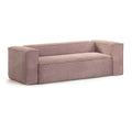 3-Seater Sofa BLOK Light Pink Corduroy — Kave Home