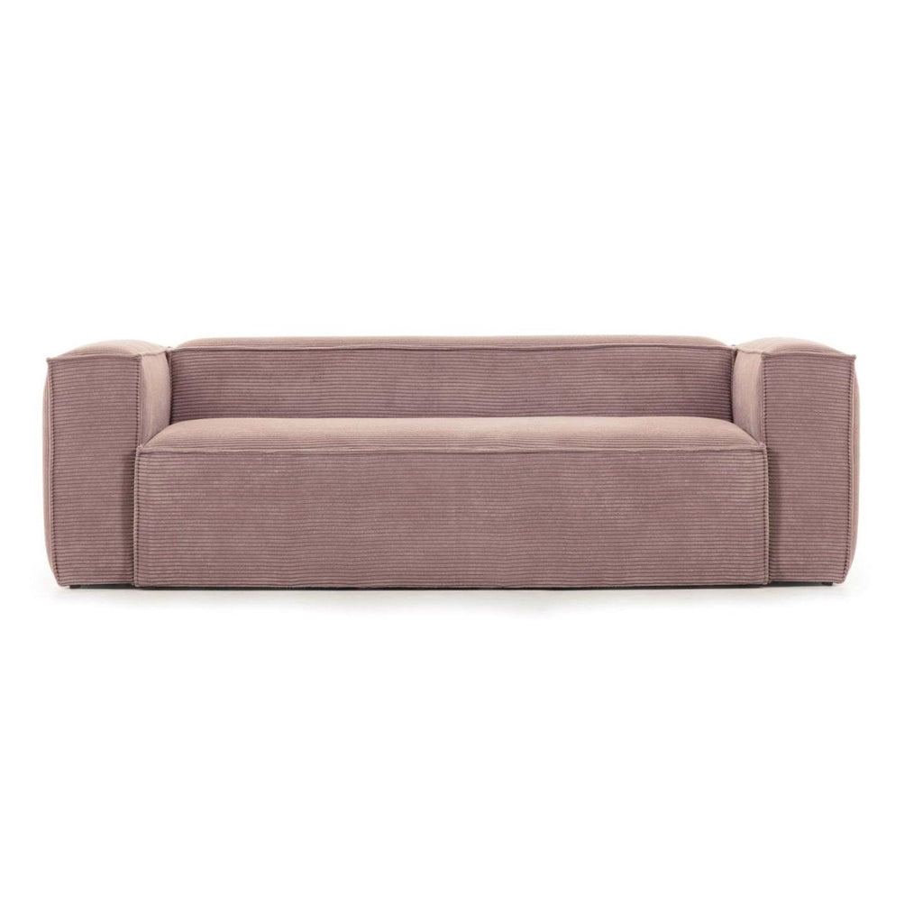 3-Seater Sofa BLOK Light Pink Corduroy — Kave Home