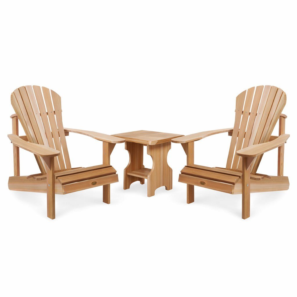 All Things Cedar 3-Piece Adirondack Side Table Set