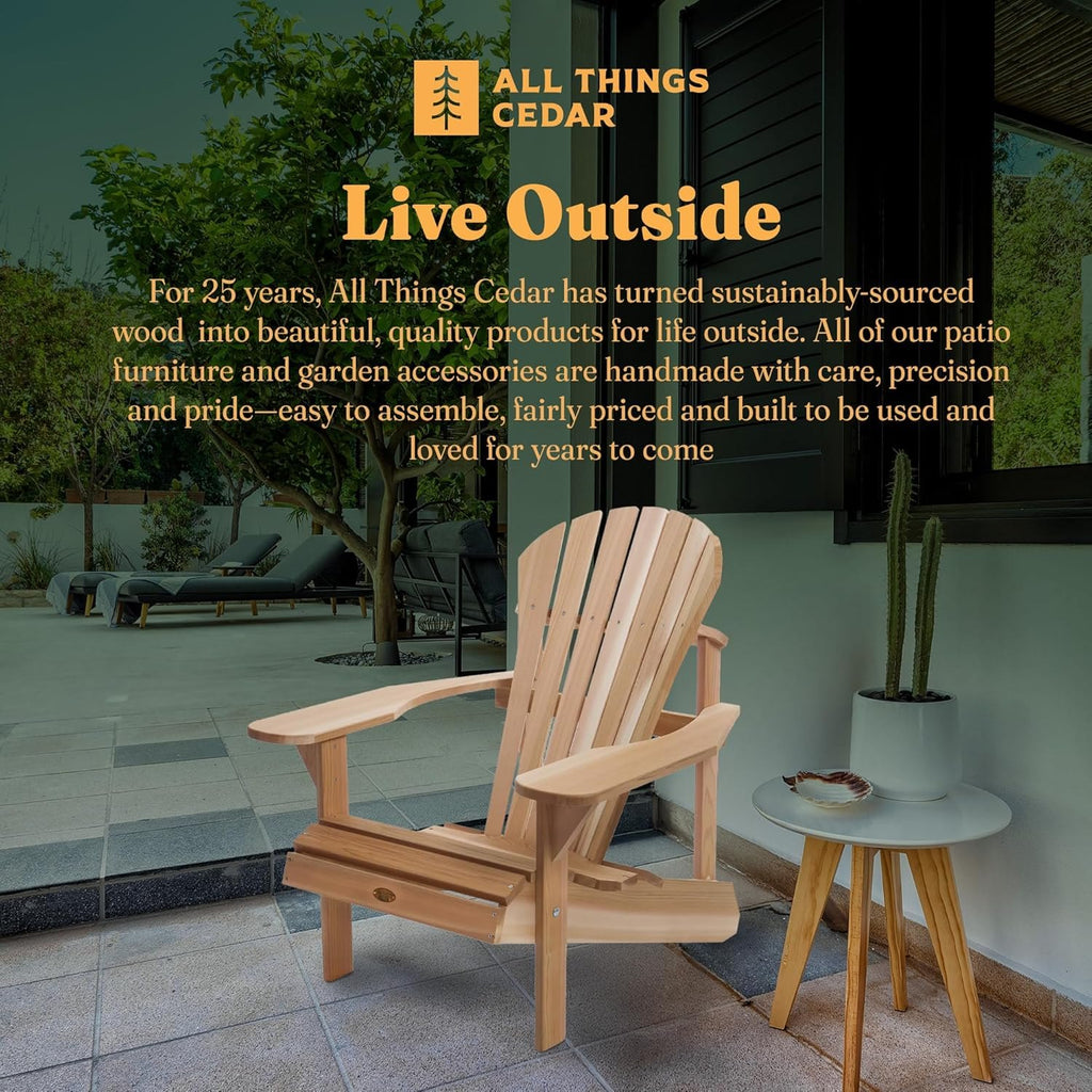 All Things Cedar 3-Piece Adirondack Side Table Set – view 7