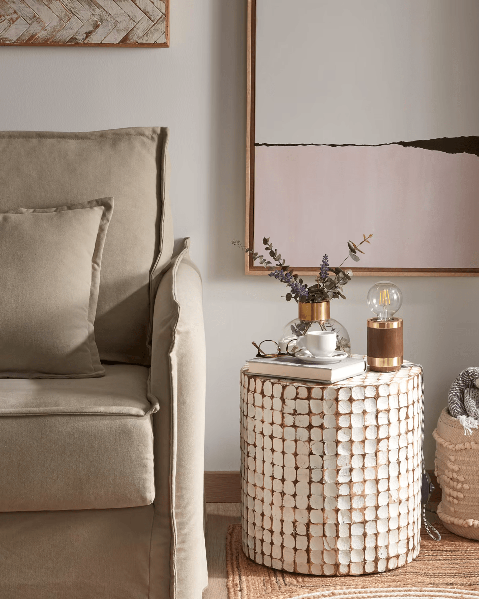 Side table necoco white mango wood — Kave Home