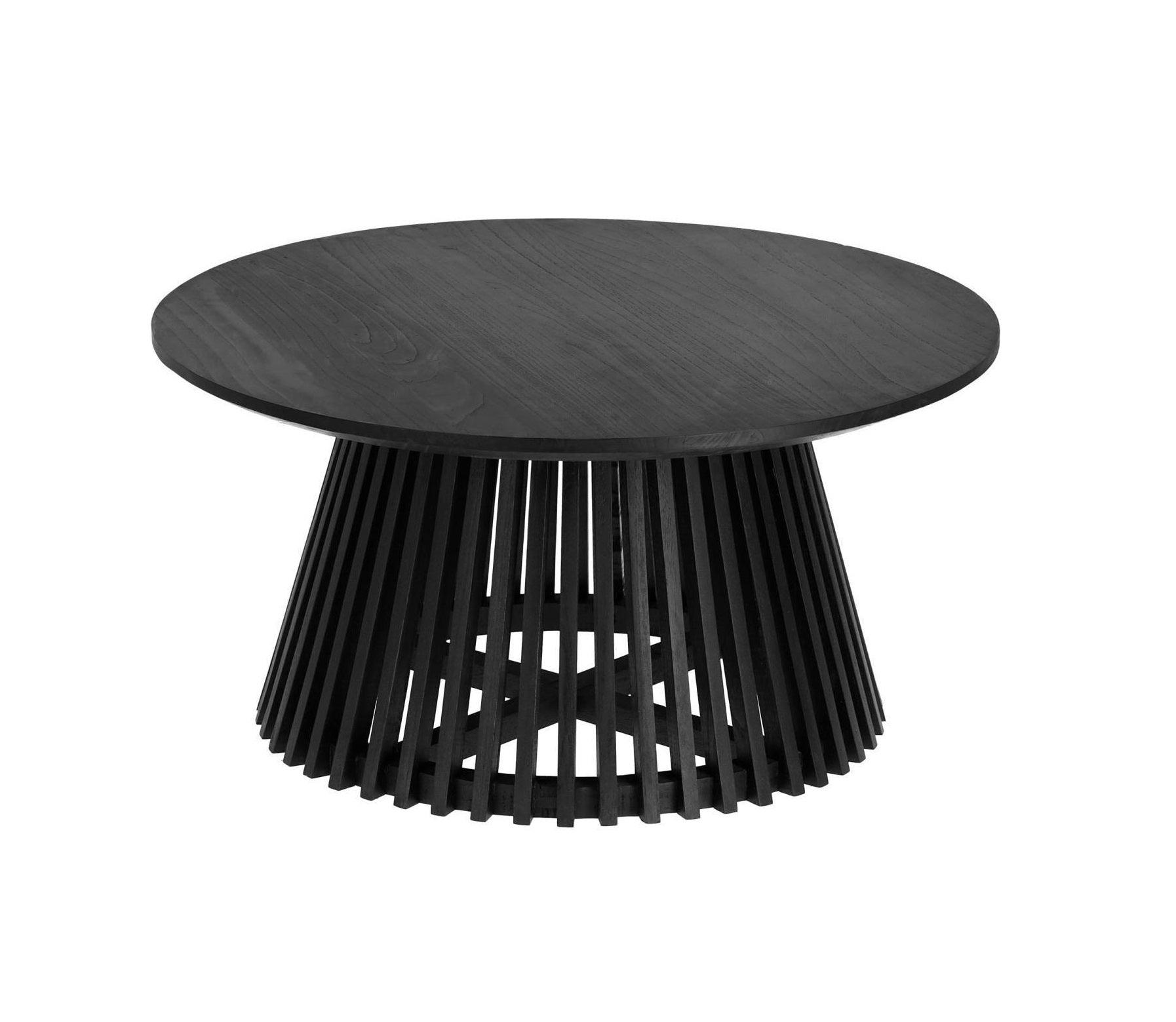 Jeanette coffee table black minddi wood — Kave Home