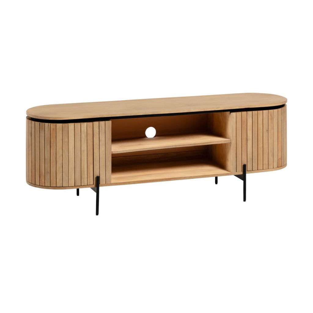 Open cabinet rtv licia wood mango — Kave Home