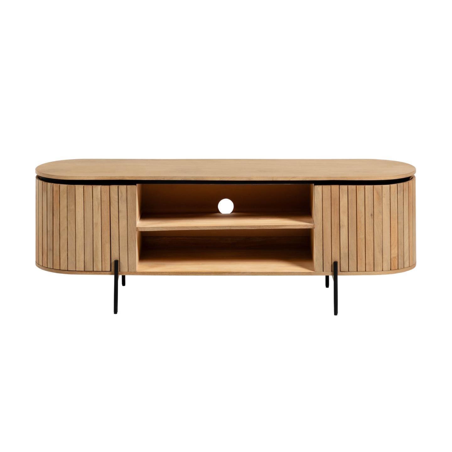 Open cabinet rtv licia wood mango — Kave Home