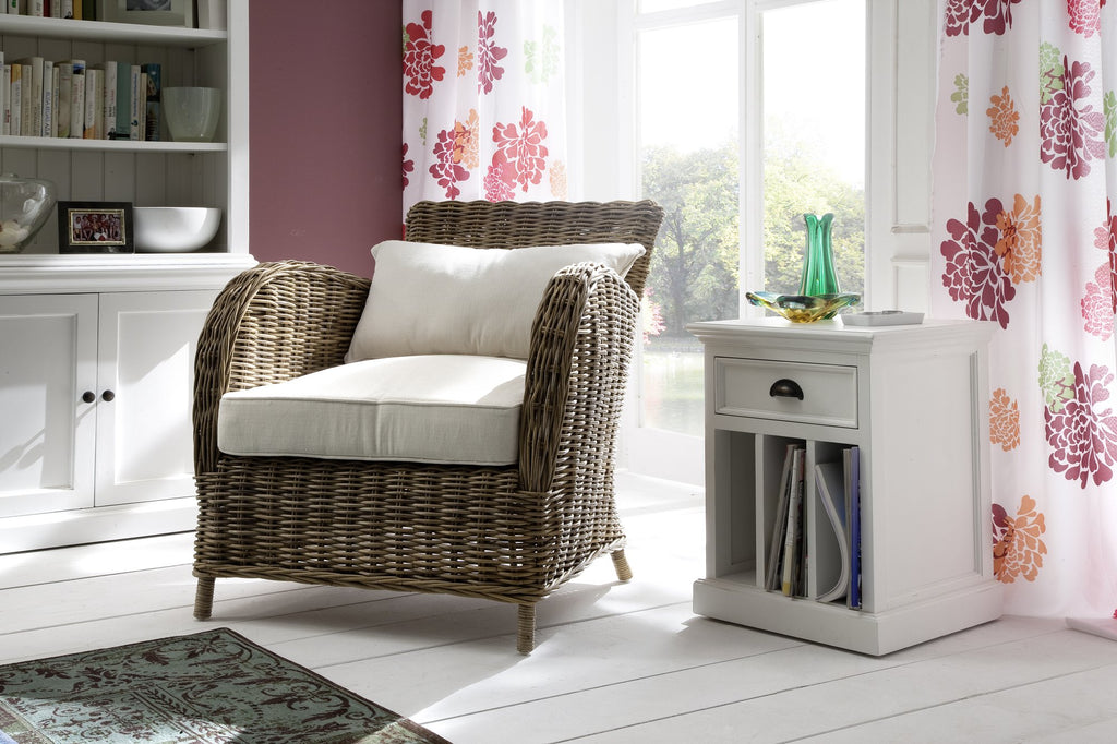 NovaSolo Halifax Bedside Table with Dividers, Classic White – view 8