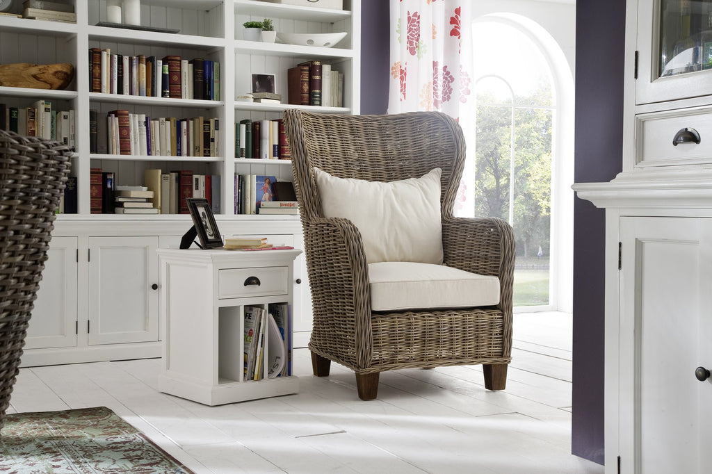 NovaSolo Halifax Bedside Table with Dividers, Classic White – view 9