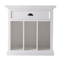 NovaSolo Halifax Bedside Table with Dividers, Classic White