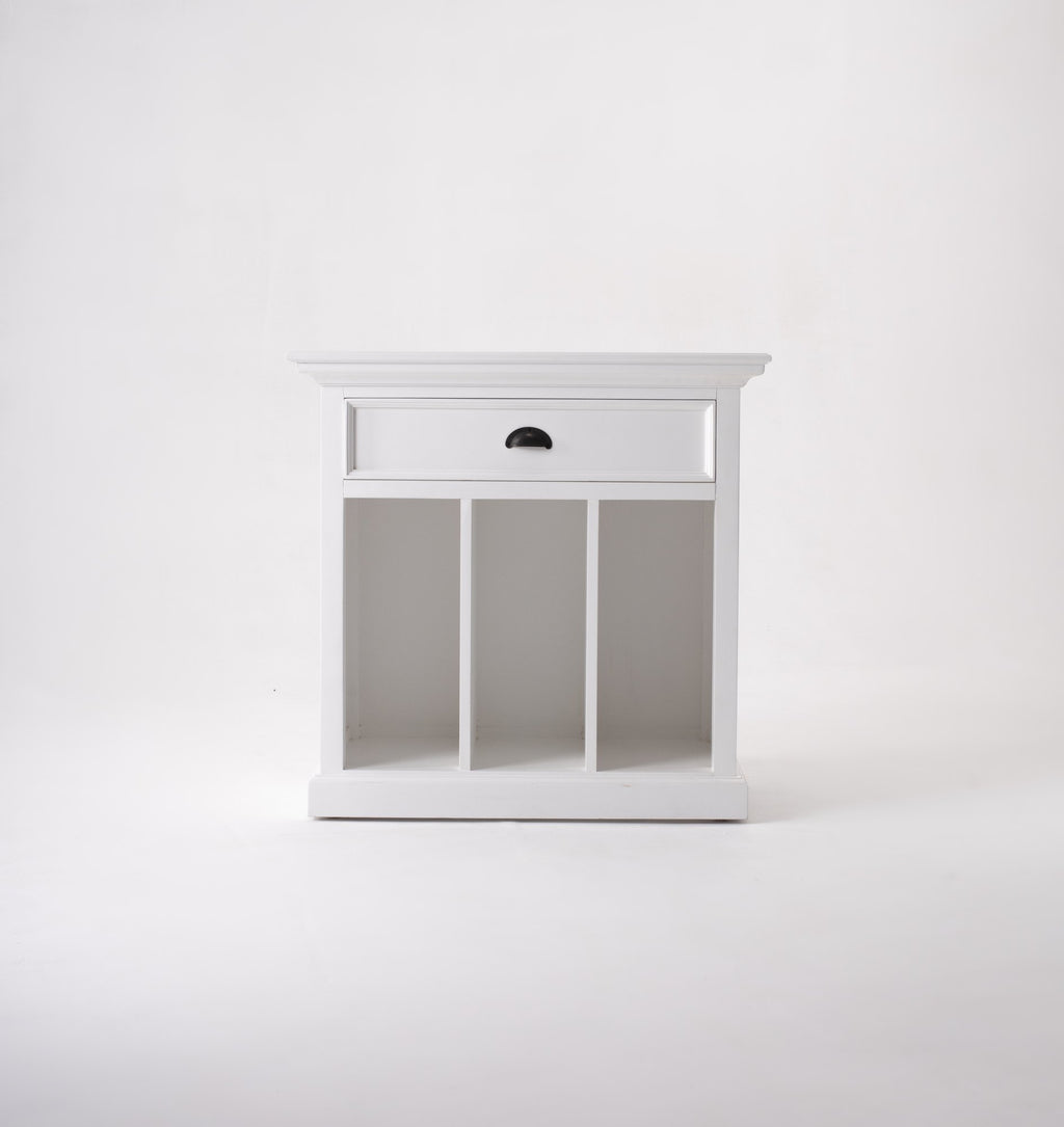 NovaSolo Halifax Bedside Table with Dividers, Classic White – view 5