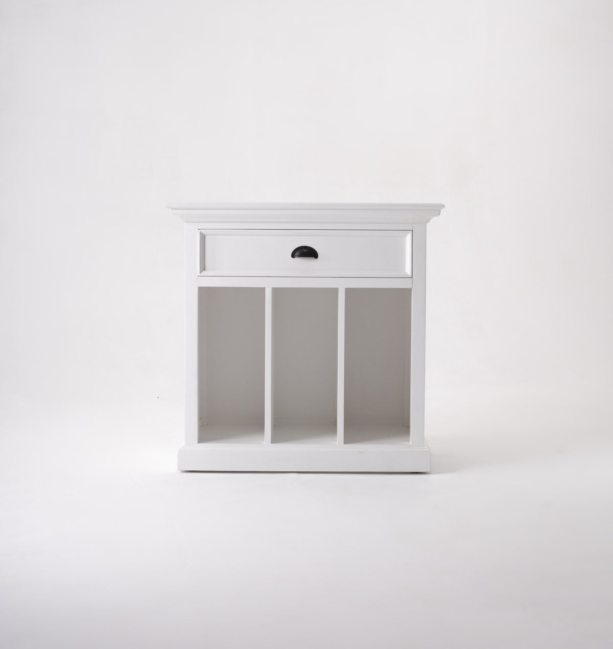NovaSolo Halifax Bedside Table with Dividers, Classic White – view 5