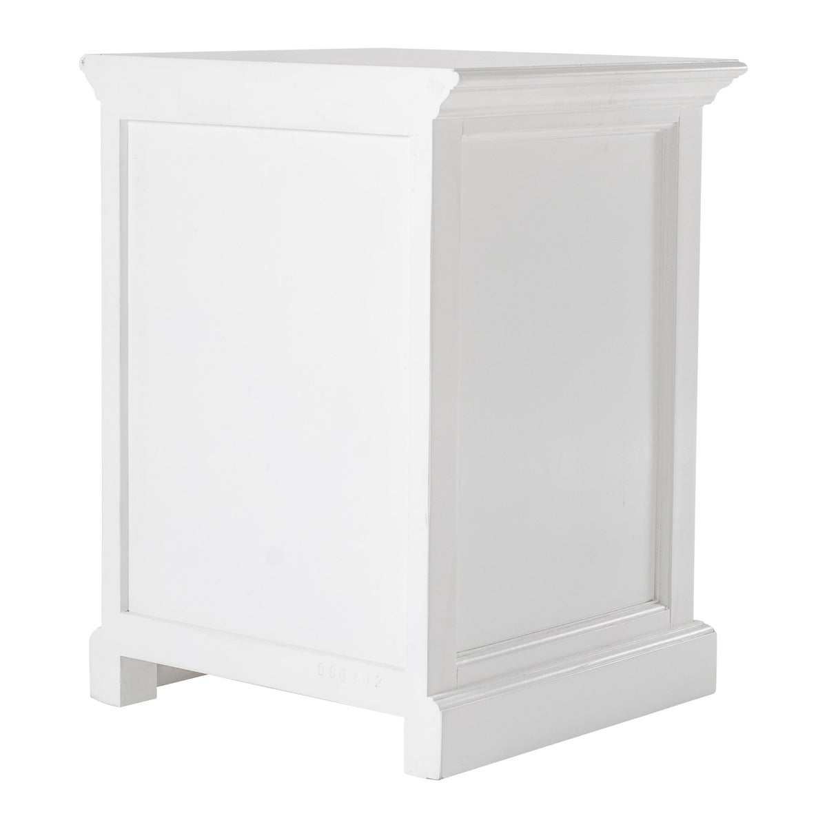NovaSolo Halifax Bedside Table with Shelves, Classic White – view 4