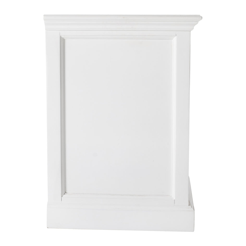 NovaSolo Halifax Bedside Table with Shelves, Classic White – view 5