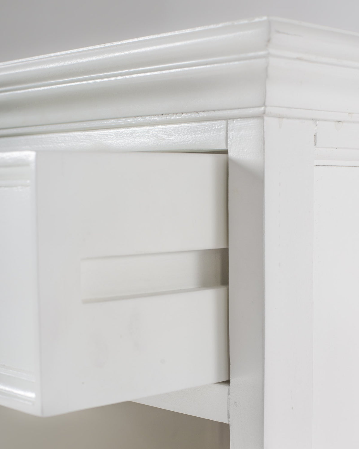 NovaSolo Halifax Bedside Table with Shelves, Classic White – view 7