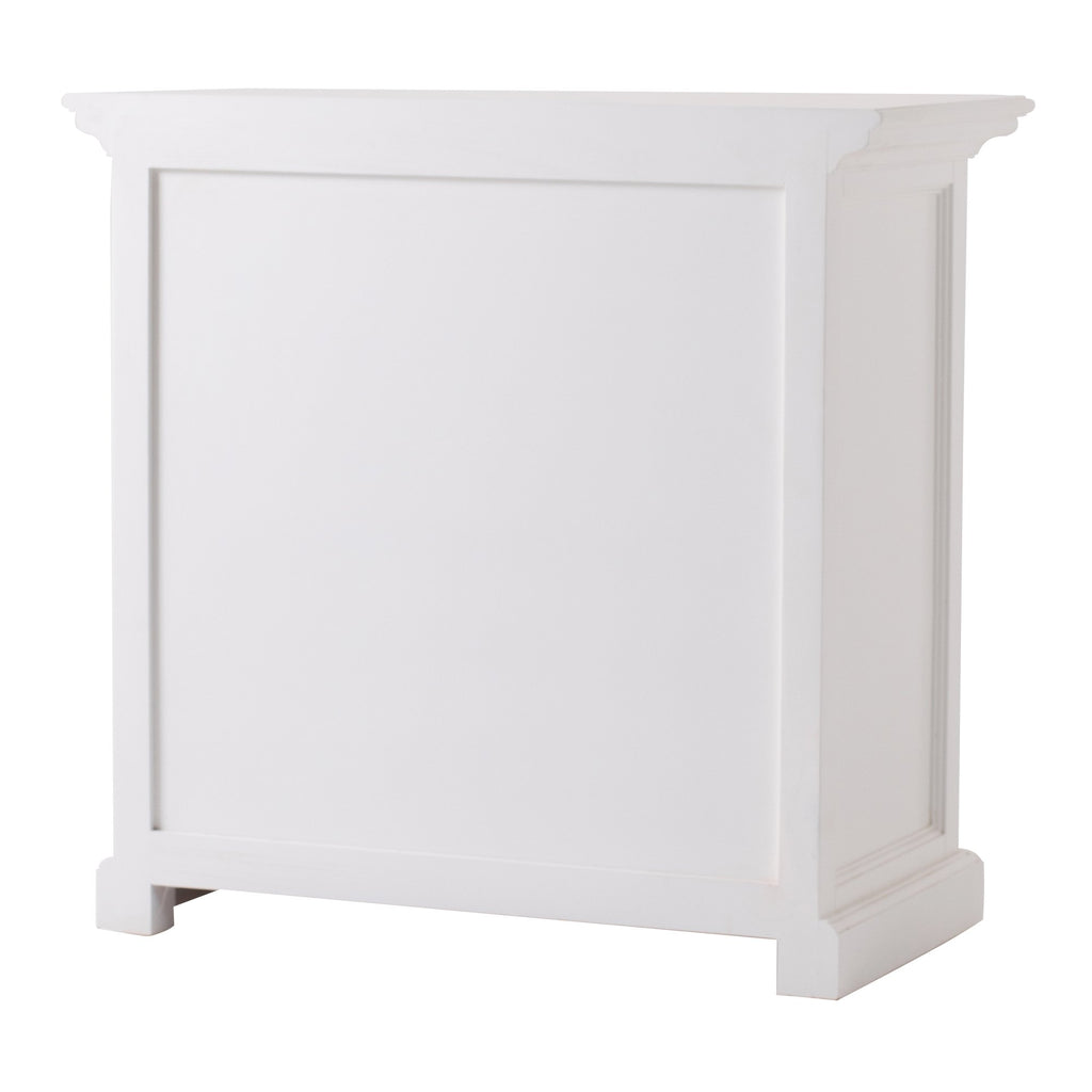 NovaSolo Halifax Bedside Table with Shelves, Classic White – view 5