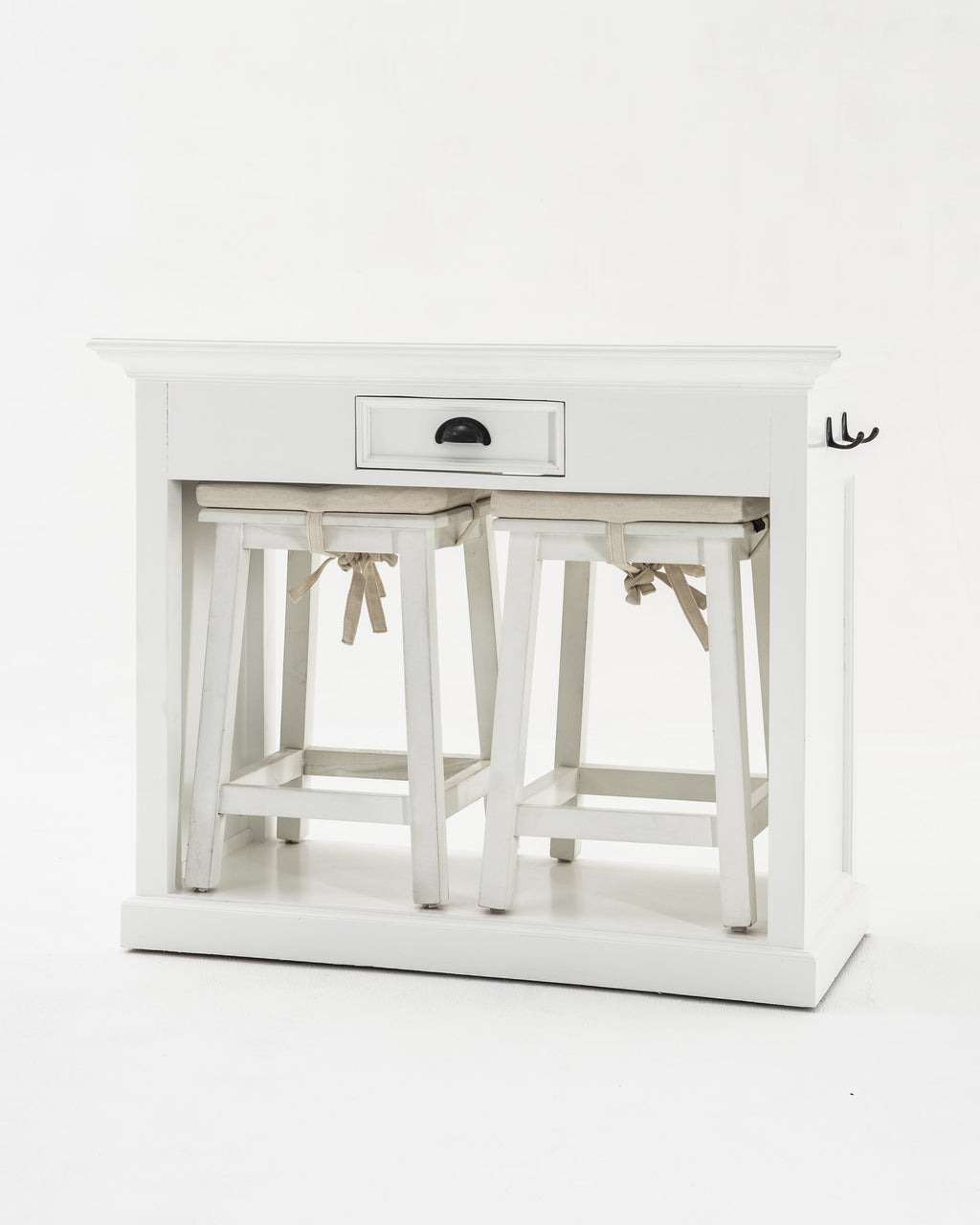 NovaSolo Halifax 3-Piece Dining Set Dining Table, Classic White – view 10