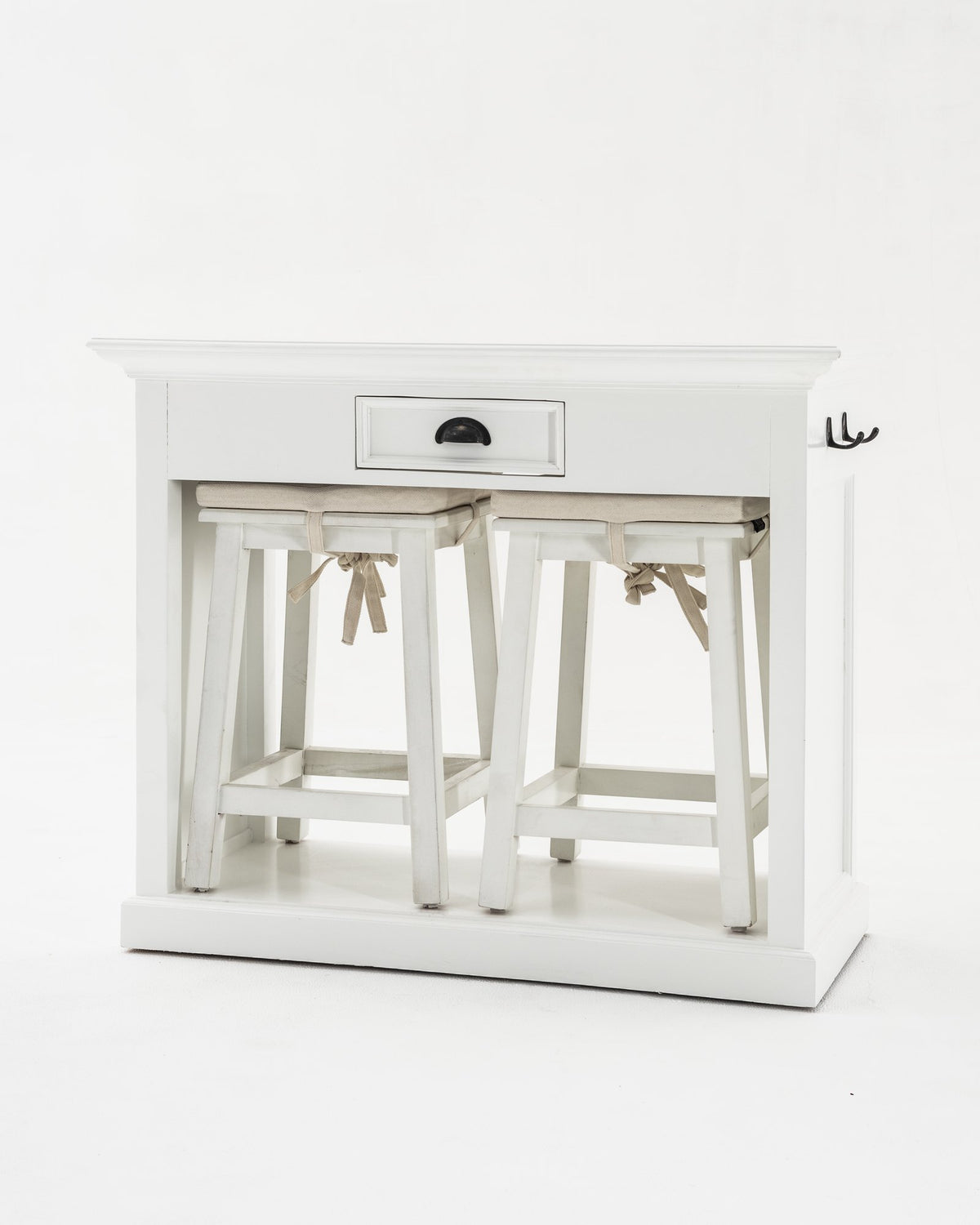 NovaSolo Halifax 3-Piece Dining Set Dining Table, Classic White – view 10