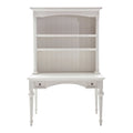 NovaSolo Provence Secretary Desk with Hutch, Classic White