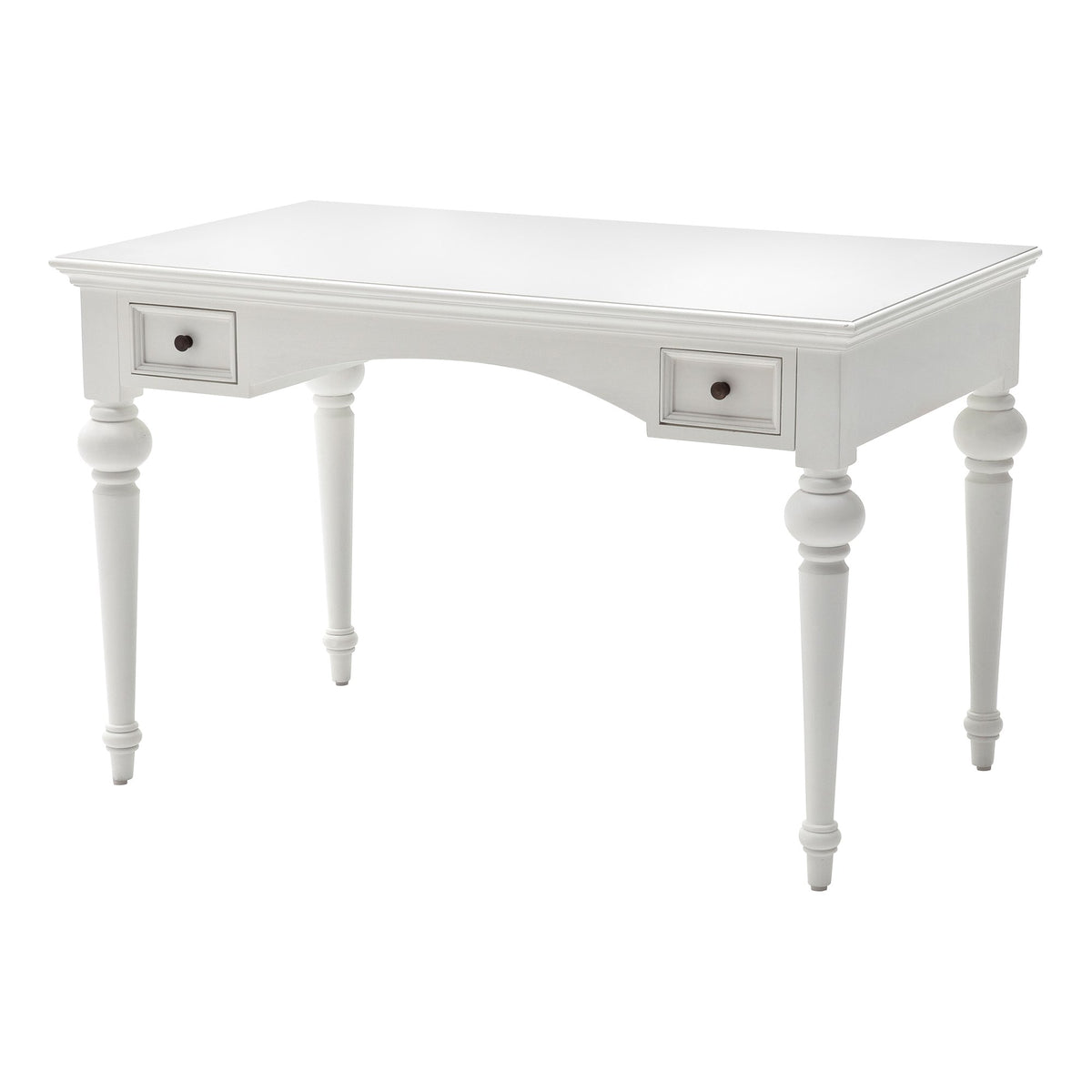 NovaSolo Provence Secretary Desk with Hutch, Classic White – view 6