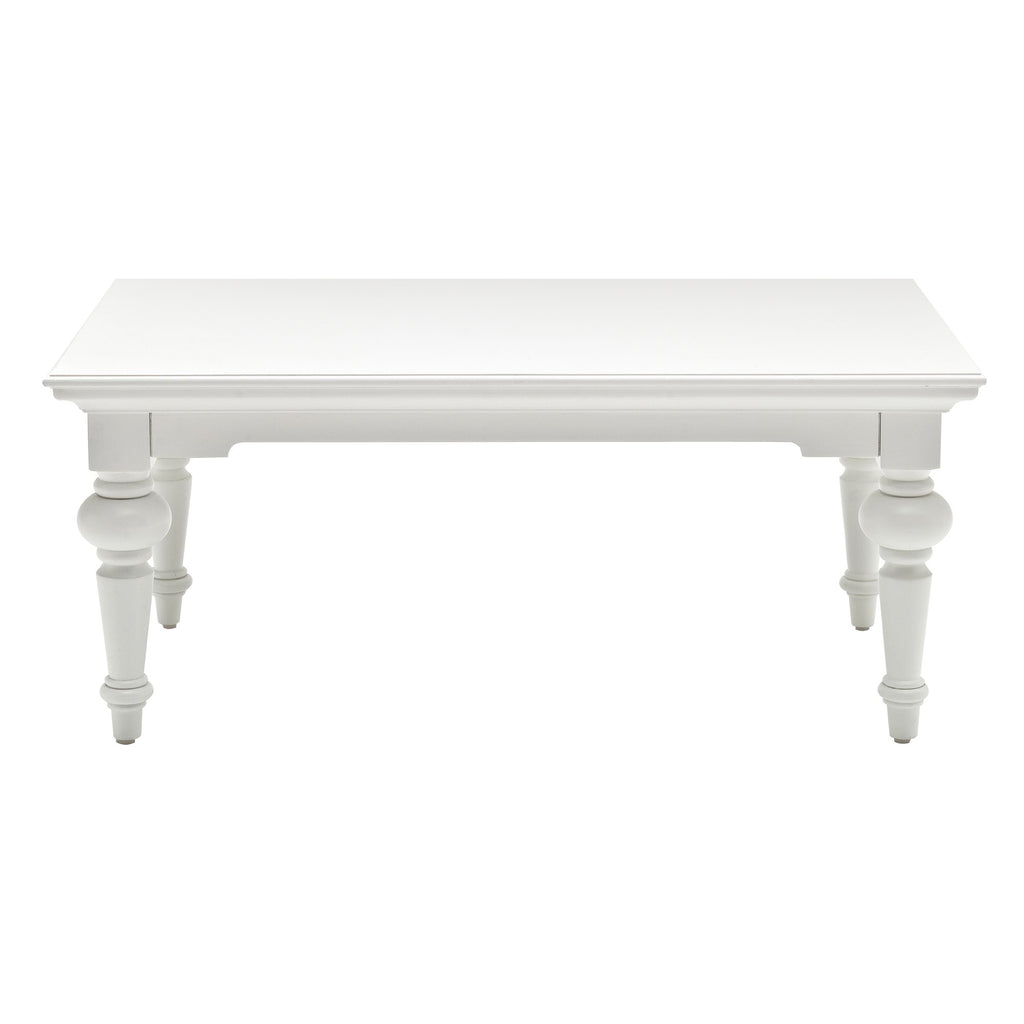 NovaSolo Provence Rectangular Coffee Table, Classic White
