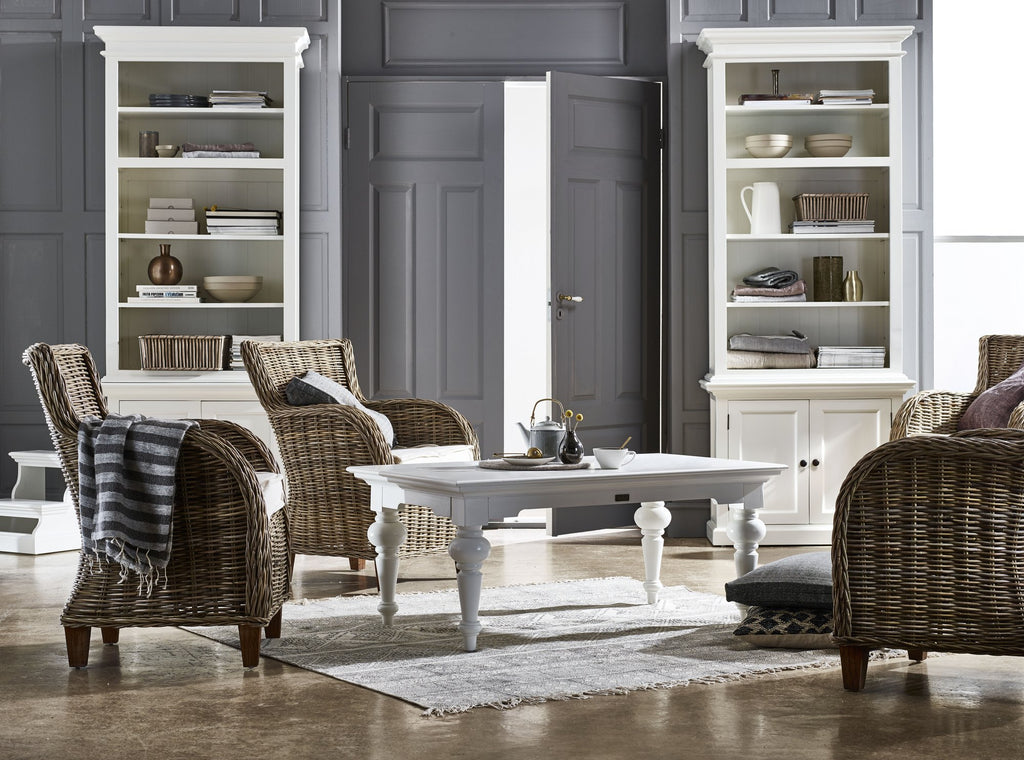 NovaSolo Provence Rectangular Coffee Table, Classic White – view 10