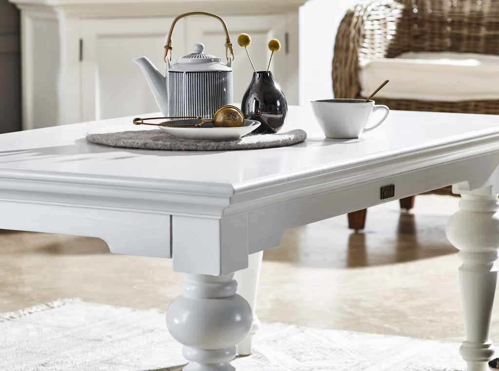 NovaSolo Provence Rectangular Coffee Table, Classic White – view 6