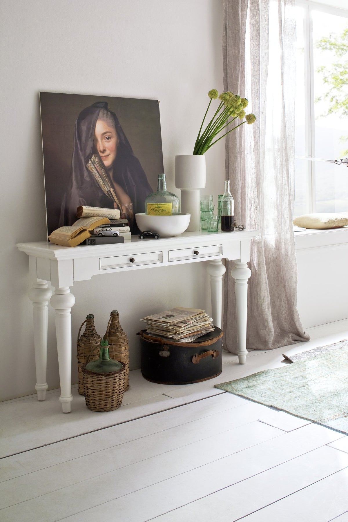 NovaSolo Provence Console Table, Classic White – view 7